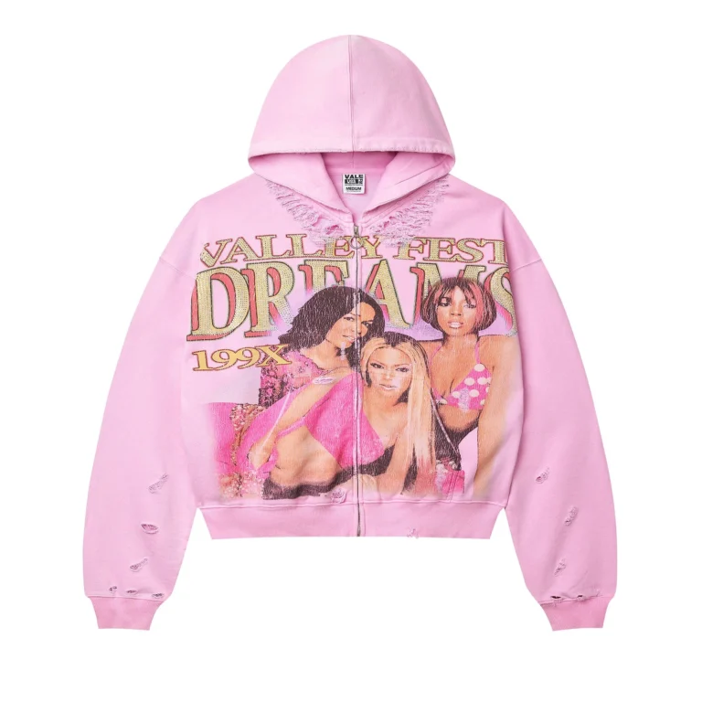 Vale Forever Dreams Zip Up Hoodie 'Pink'