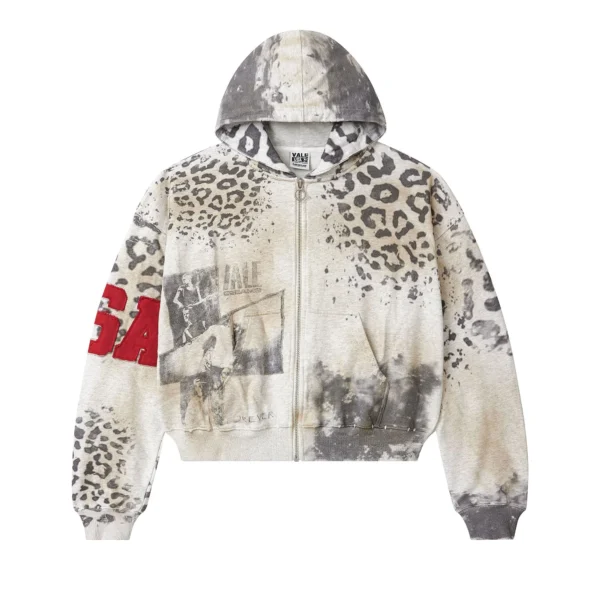 Vale Forever Cheetah Zip Up 'Grey'