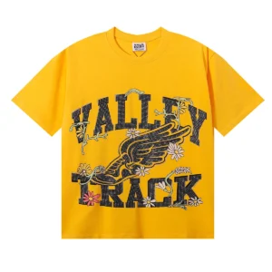 Vale Forever Valley Track Wing Graphic Tee 'Yellow/Black/Floral'
