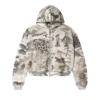 Forever Winter Camo Zip-Up Long-Sleeve Tee - Off-White