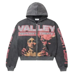 Vale Forever “Devil’s Advocate” Zip-Up Hoodie – Black/Red