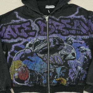Vale Forever Raven Zip-Up Hoodie - Black/Multi