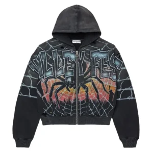 Vale Widow Graphic Zip Hoodie – Black