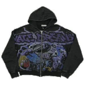 Vale Forever Raven Zip-Up Hoodie - Black/Multi