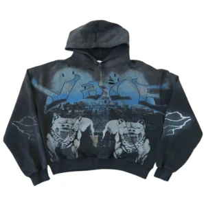 Vale Return Graphic Hoodie - Black/Blue