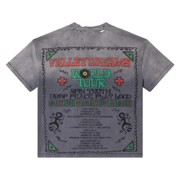 Vale Forever Valley Dreams World Tour T-Shirt Vintage Grey